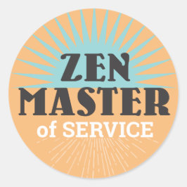 Zen Master Service-igenkänningsmärken för medarbet Runt Klistermärke