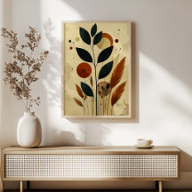 Zen Meadow Botanisk Airbnb Väggkonstaffisch