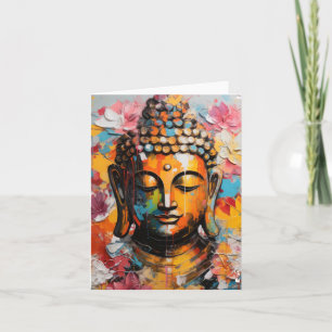 Zen Meditating Buddha Art Kort