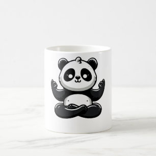 Zen Meditating Panda - Cute Animal Meditation Pose Kaffemugg