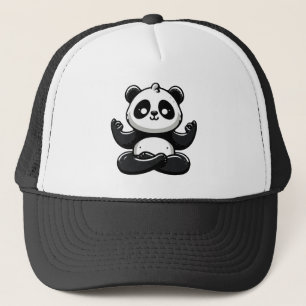 Zen Meditating Panda - Cute Animal Meditation Pose Keps