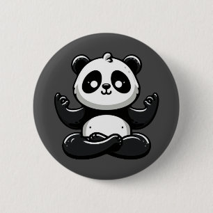 Zen Meditating Panda - Cute Animal Meditation Pose Knapp