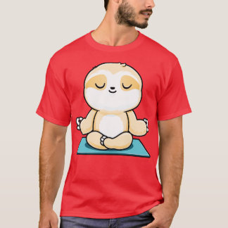 Zen Meditating Sloth Cute Yoga T Shirt