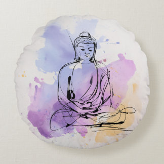 Zen Meditation Cushion för fredlig hemdekan Rund Kudde