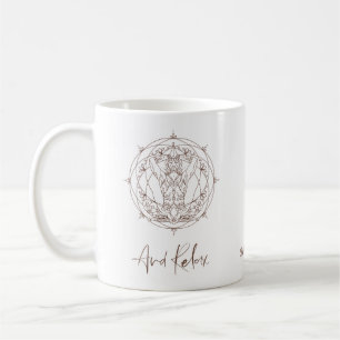 Zen Meditation Mandala och slappna av citat Namn Kaffemugg