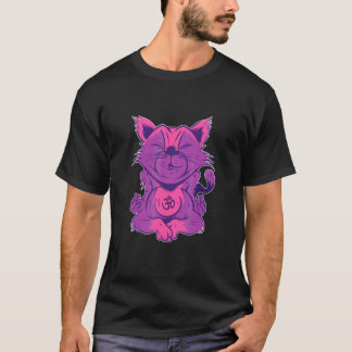 Zen Meditation Yoga Cat Omm T Shirt