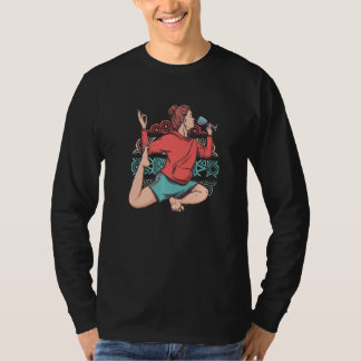 Zen Meditation Yoga Eka Pada Rajakapotasana Vin O T Shirt