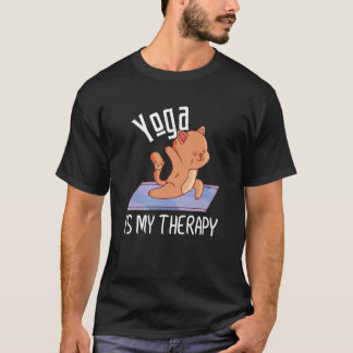 Zen Meditation Yoga Is My Therapy Cat Omm T Shirt