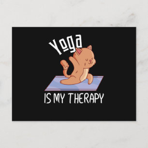 Zen Meditation Yoga Katt Omm Present Vykort
