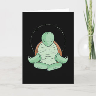 Zen Meditation Yoga Turtle Omm Gift Kort