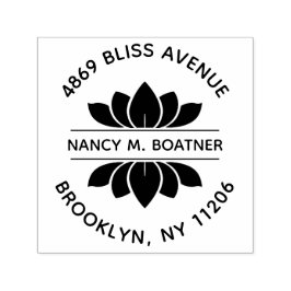 Zen Mindfulness Meditation Lotus Returadress Självfärgande Stämpel