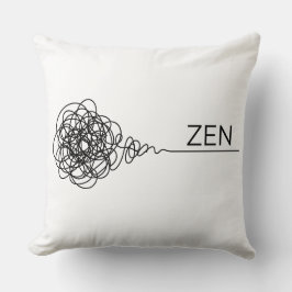 Zen minimalist mental hälsa klotter kudde