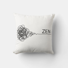 Zen Minimalistisk Mental Hälsa Klotter Kudde