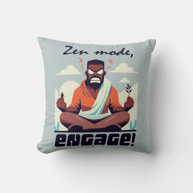 Zen Mode, Förlovad! ⚡ Adulting är en Glitch Kudde (Framsida)