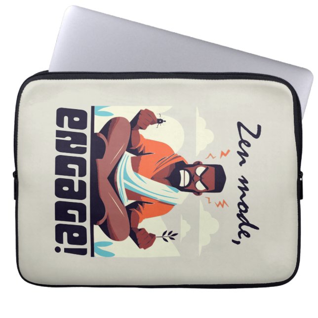 Zen Mode, Förlovad! ⚡ Adulting är en Glitch Laptop Fodral (Framsidan)