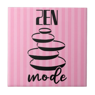 Zen Mode Quote Balance Sten Rosa Rand Kakelplatta