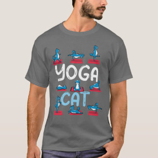Zen Namaste Djur Meditation Katt Yoga flicka T Shirt
