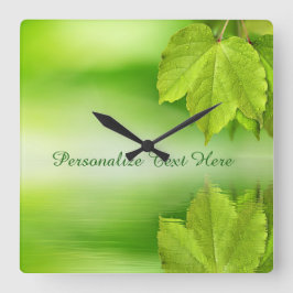 Zen Nature Löv Personalize Wall Clock Fyrkantig Klocka