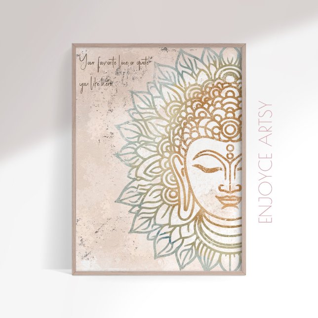 Zen neatral tones guld buddha yoga älskare wall ar poster (Skapare uppladdad)