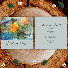 Zen Oriental Koi Pond Fish Watercolor Life Coach Fyrkantigt Visitkort