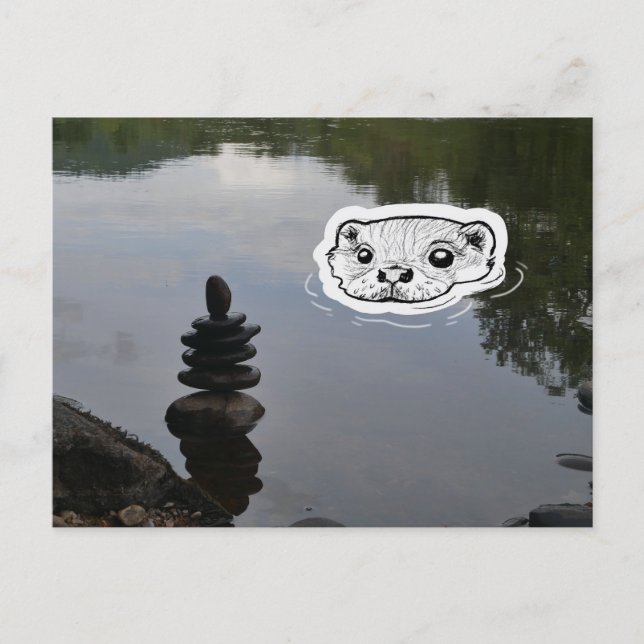 Zen otter vykort (Framsida)