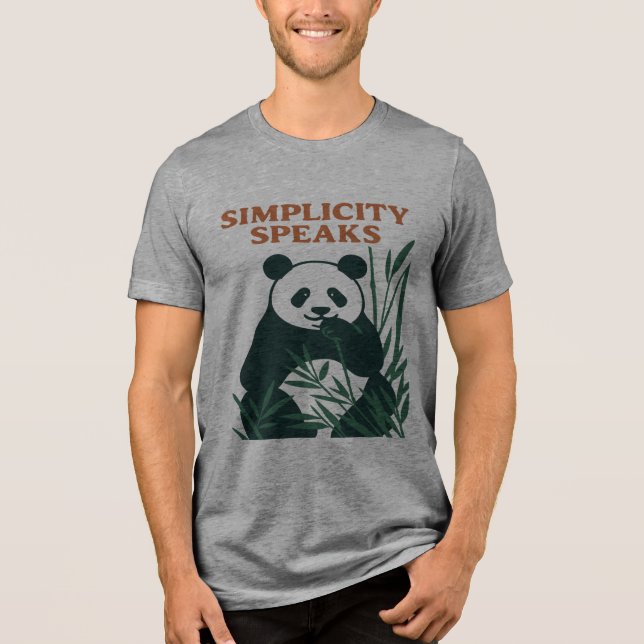 Zen Panda - Konstruktion för enkelspetsspråk T Shirt (Framsida)
