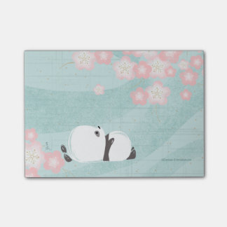 Zen Panda Post-its (plommonblommar) Post-it Block