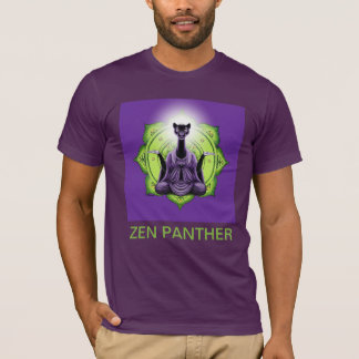 Zen Panther och Dharma Wheel - (med titel) T Shirt