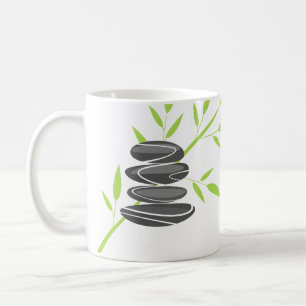 Zen pebble staplar mugg med inspirerande citat