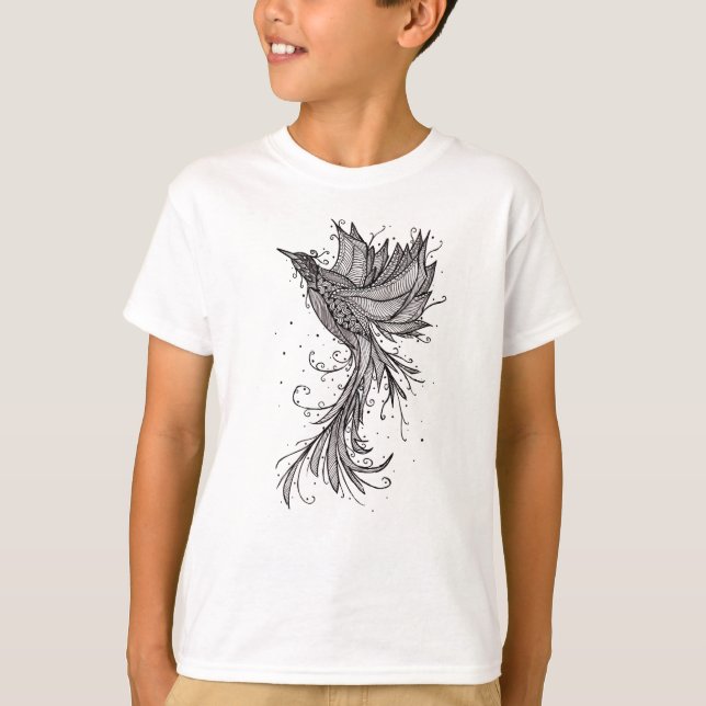 Zen Phoenix Kids T-Shirt (Framsida)