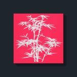 Zen pop rosa bamboo Asian stil art Canvastryck<br><div class="desc">En enkel Zen-design av bamboo i japanska stil i Asien mot ett helt anpassade färg-popkonbakgrund för rosa. Denna enkla utformning skulle se underbar ut mot ett starkt färg eller mörk färg. Ta med bra Chi energy and bra feng shui till ditt hem eller kontor med den här designen.</div>