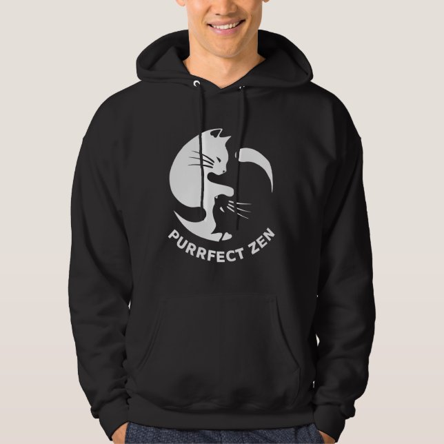 Zen Purrfect Zen Relaxed Fit Hoodie (Framsida)