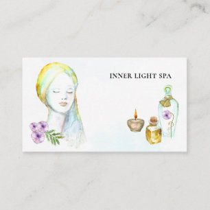 *~* Zen QR- AP8 Woman Spa Meditation Visitkort