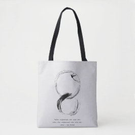Zen Quote: Wisdom and Meditation Tote Bag Tygkasse