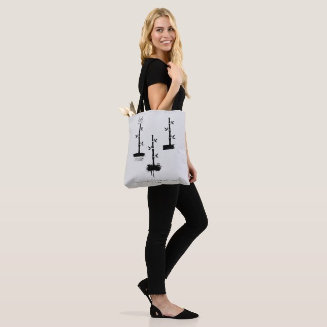 Zen Quote: Wisdom and Meditation Tote Bag Tygkasse (På modell)