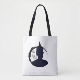 Zen Quote: Wisdom and Meditation Tote Bag Tygkasse