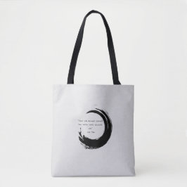 Zen Quote: Wisdom and Meditation Tote Bag Tygkasse