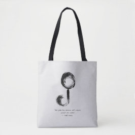 Zen Quote: Wisdom and Meditation Tote Bag Tygkasse