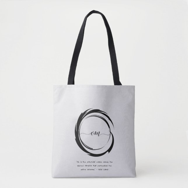 Zen Quote: Wisdom and Meditation Tote Bag Tygkasse (Framsida)