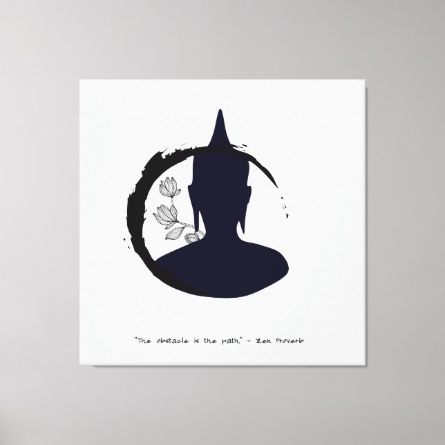 Zen Quote: Wisdom och Meditation Canvastryck (Framsida)