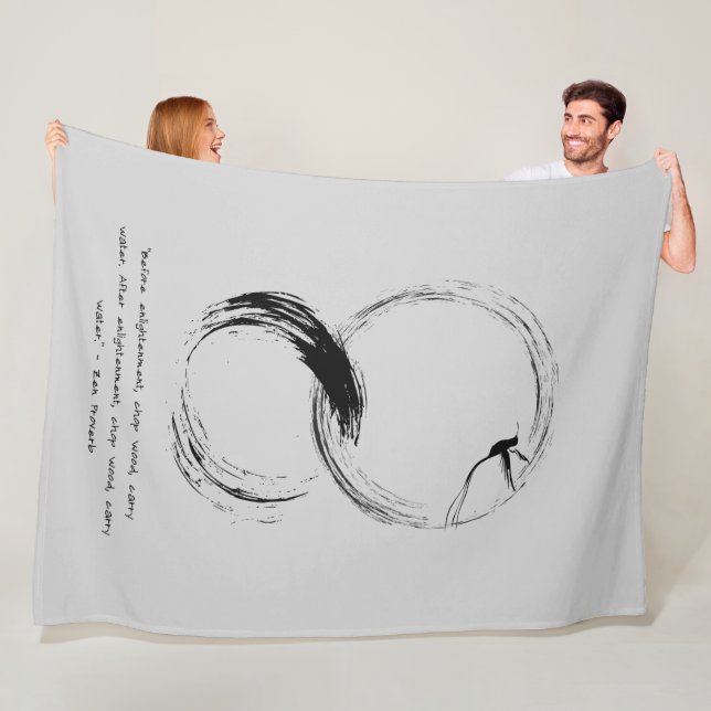 Zen Quote: Wisdom och Meditation Fleecefilt (På plats)