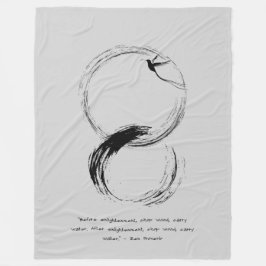 Zen Quote: Wisdom och Meditation Fleecefilt