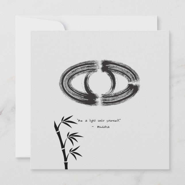 Zen Quote: Wisdom och Meditation Inbjudningar (Framsida)