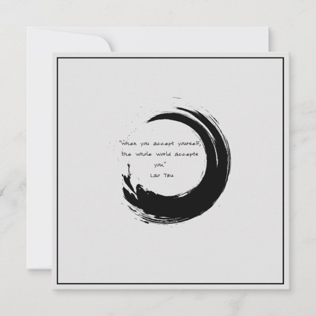 Zen Quote: Wisdom och Meditation Inbjudningar (Framsida)
