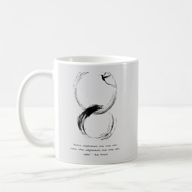 Zen Quote: Wisdom och Meditation Kaffemugg (Vänster)