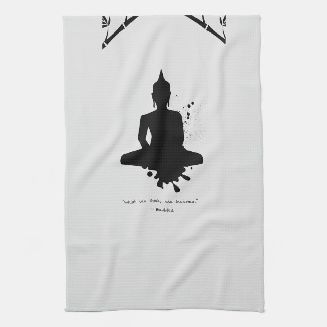 Zen Quote: Wisdom och Meditation Kökshandduk (Vertikal)