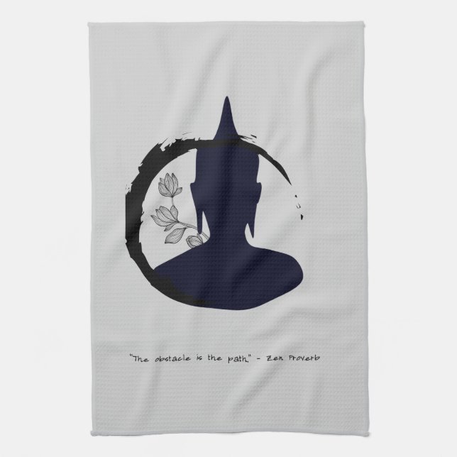Zen Quote: Wisdom och Meditation Kökshandduk (Vertikal)