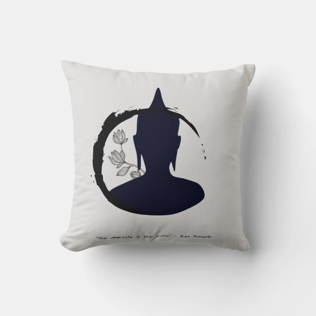 Zen Quote: Wisdom och Meditation Kudde (Framsida)