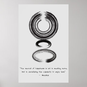 Zen Quote: Wisdom och Meditation Poster