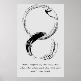 Zen Quote: Wisdom och Meditation Poster
